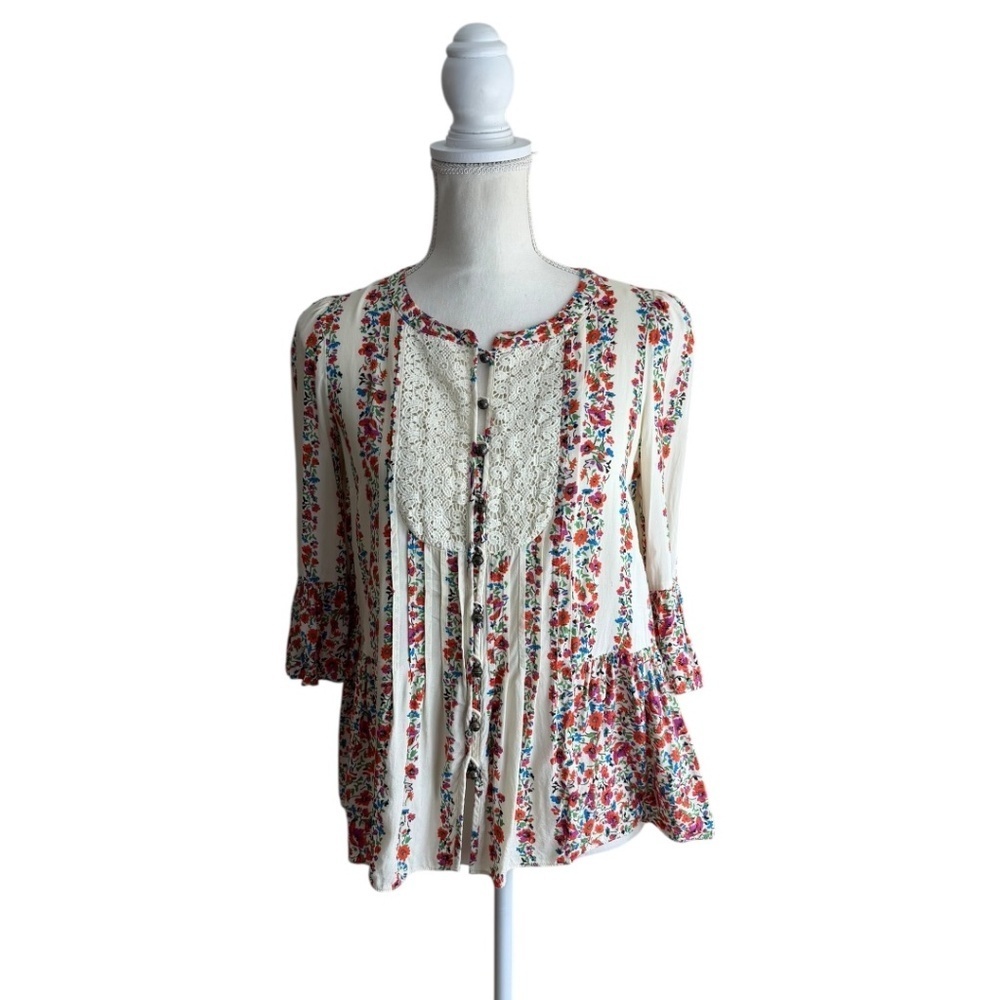Anthropologie Maeve Hiver Floral Blouse Size 2